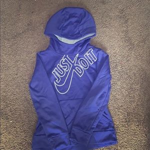 Blue nike hoodie for kids girls